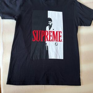 Supreme Black and White Graphic Tee
